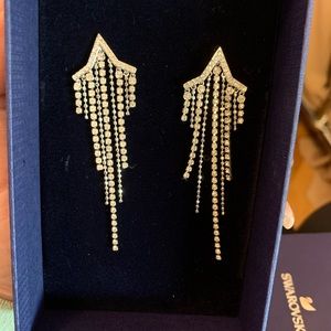 NWT Swarovski tassel star crystal earrings